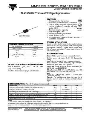 1N6289CAHE3 Datasheet PDF Vishay Semiconductors
