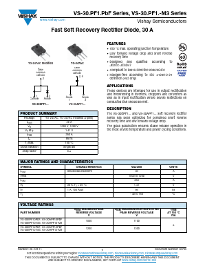 VS-30PF1-M3 Datasheet PDF Vishay Semiconductors