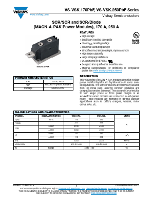 VSKT250-18PBF Datasheet PDF Vishay Semiconductors