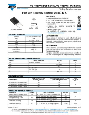 VS-40EPF06-M3 Datasheet PDF Vishay Semiconductors