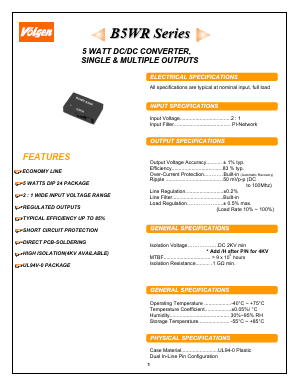 B5R-1215 Datasheet PDF Volgen Kaga Electronics Inc.