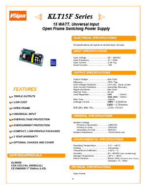 KLT15F-0533 Datasheet PDF Volgen Kaga Electronics Inc.