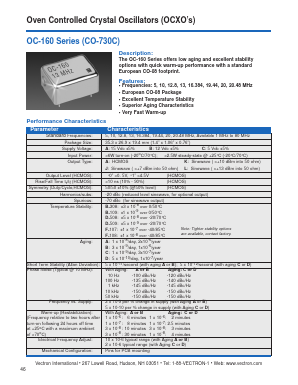 OC-160-CAF-108BF-10 Datasheet PDF Vectron International