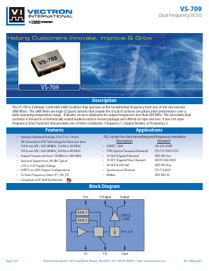 VS-709-ECE-KAAN-M2-NH Datasheet PDF Vectron International