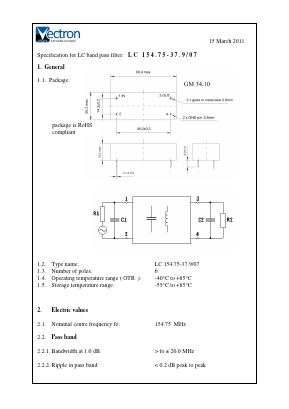 LC154-75-37-9-07 Datasheet PDF Vectron International