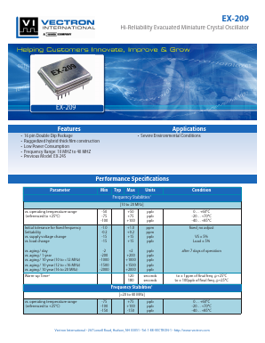 EX-2090-DAE-011S Datasheet PDF Vectron International