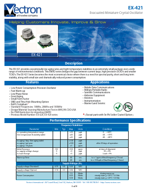 EX-4212-DAE-308 Datasheet PDF Vectron International