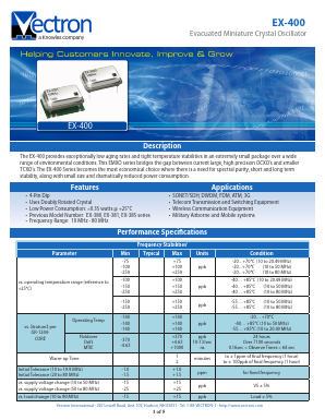 EX-4000-DEE-257 Datasheet PDF Vectron International