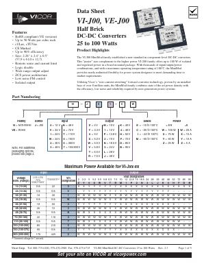 VE-J52-IY Datasheet PDF Vicor