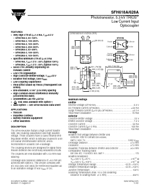SFH618A-5 Datasheet PDF Vishay Semiconductors