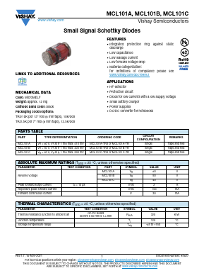 MCL101B-TR3 Datasheet PDF Vishay Semiconductors