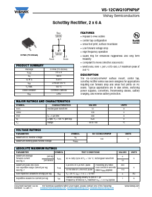 12CWQ10FNTRLPBF Datasheet PDF Vishay Semiconductors