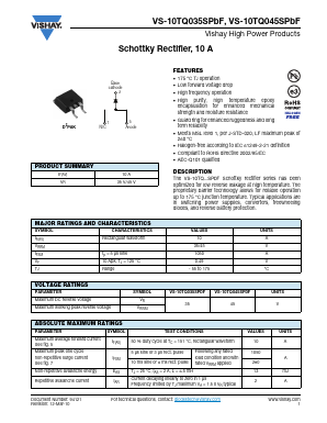10TQ045STRLPBF Datasheet PDF Vishay Semiconductors