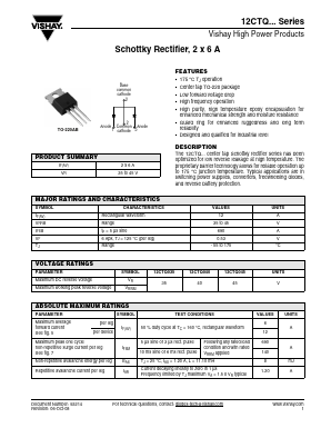 12CTQ Datasheet PDF Vishay Semiconductors
