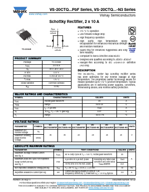 20CTQ035-N3 Datasheet PDF Vishay Semiconductors