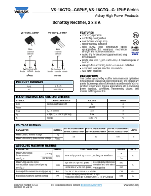 16CTQ060G-1PBF Datasheet PDF Vishay Semiconductors