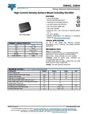 SSB43L Datasheet PDF Vishay Semiconductors