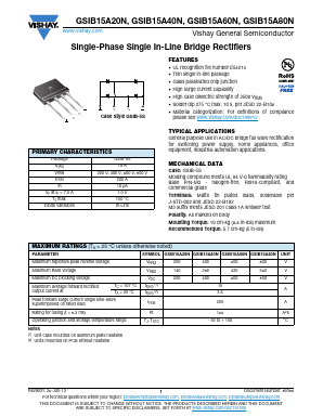 GSIB15A80N Datasheet PDF Vishay Semiconductors