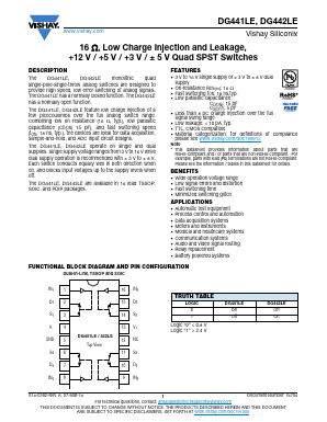 DG441LE Datasheet PDF Vishay Semiconductors
