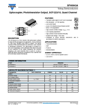 SFH6943A Datasheet PDF Vishay Semiconductors