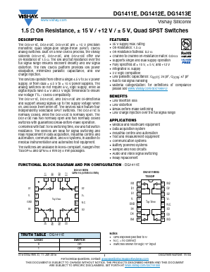 DG1413EEN-T1-GE4 Datasheet PDF Vishay Semiconductors