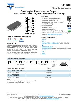 SFH6916 Datasheet PDF Vishay Semiconductors
