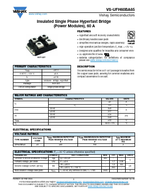 VS-UFH60BA65 Datasheet PDF Vishay Semiconductors