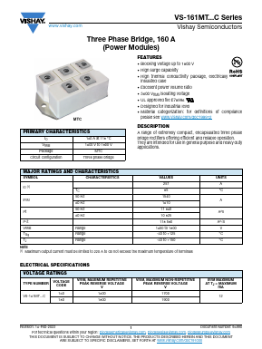 VS-161MTC Datasheet PDF Vishay Semiconductors
