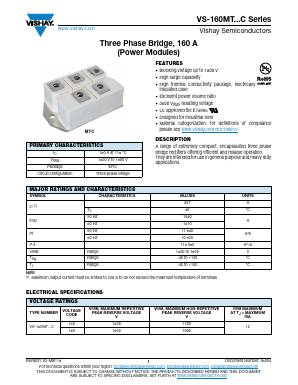 VS-160MTC Datasheet PDF Vishay Semiconductors