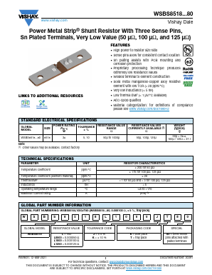 WSBS851880 Datasheet PDF Vishay Semiconductors