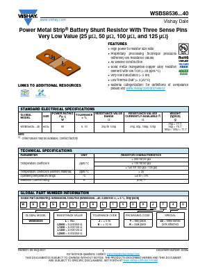 WSBS8536L0500JT40 Datasheet PDF Vishay Semiconductors