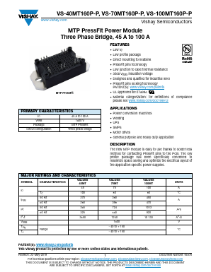 VS-40MT160P-P Datasheet PDF Vishay Semiconductors