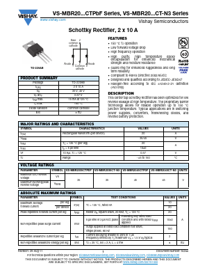 MBR2045 Datasheet PDF Vishay Semiconductors