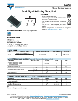 BAW56 Datasheet PDF Vishay Semiconductors
