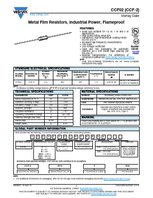 CCF-23010FR36 Datasheet PDF Vishay Semiconductors