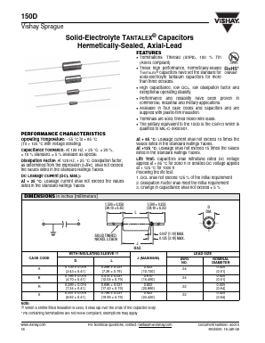150D825X9075R2BE3 Datasheet PDF Vishay Semiconductors