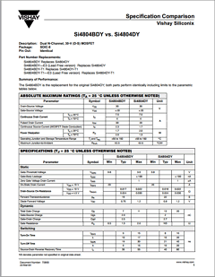 SI4804DY-T1 Datasheet PDF Vishay Semiconductors