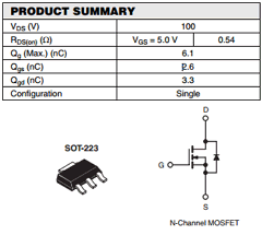 IRLL110TR Datasheet PDF Vishay Semiconductors