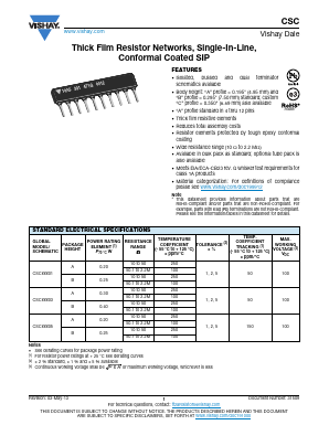 CSC01 Datasheet PDF Vishay Semiconductors