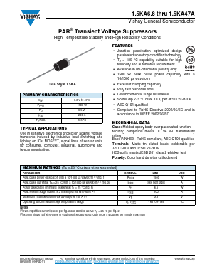 1.5KA36 Datasheet PDF Vishay Semiconductors