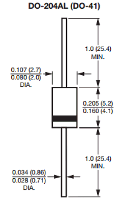 1N4003GP Datasheet PDF Vishay Semiconductors