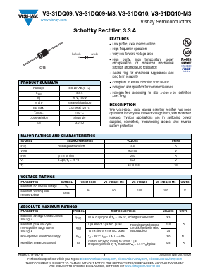 VS-31DQ09TR-M3 Datasheet PDF Vishay Semiconductors
