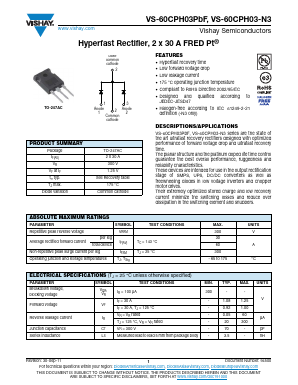 VS-60CPH03-N3 Datasheet PDF Vishay Semiconductors