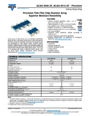 ACAS0612110RA220RP5 Datasheet PDF Vishay Semiconductors