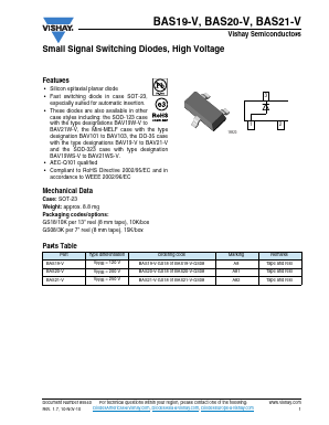 BAS21-V Datasheet PDF Vishay Semiconductors