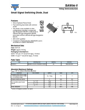 BAW56-V Datasheet PDF Vishay Semiconductors