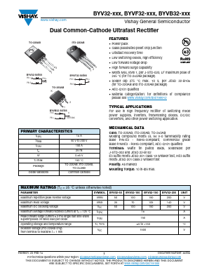 BYV32-100HE3 Datasheet PDF Vishay Semiconductors