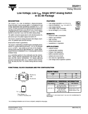 DG2011 Datasheet PDF Vishay Semiconductors