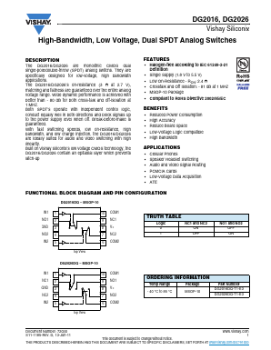 DG2016DQ-T1-E3 Datasheet PDF Vishay Semiconductors