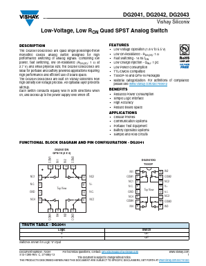 DG2041 Datasheet PDF Vishay Semiconductors